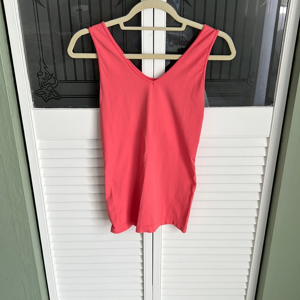 Pink tank top side small